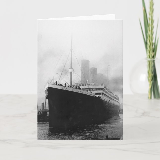 Titanic in dock in Southampton Card (Front)