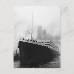 Titanic in dock in Southampton Postcard