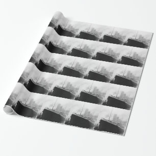 Titanic in dock in Southampton Wrapping Paper