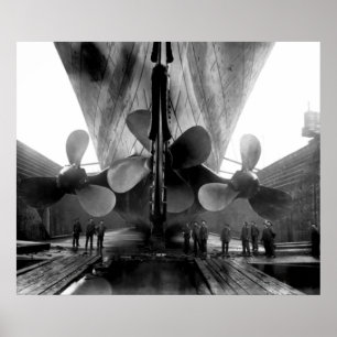Titanic in Drydock Circa 1912 Poster