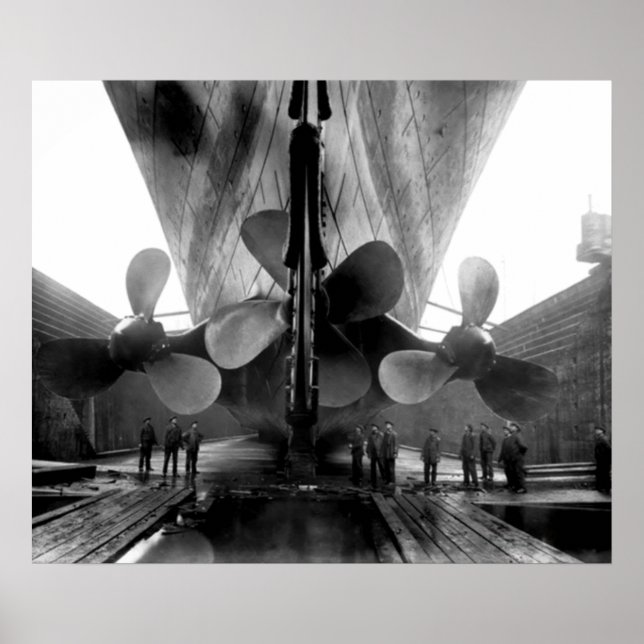 Titanic in Drydock Circa 1912 Poster (Front)
