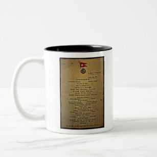 Titanic Menu Two-Tone Coffee Mug