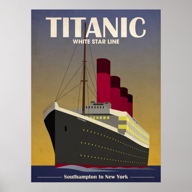 Titanic Ocean Liner Art Deco Print (Front)