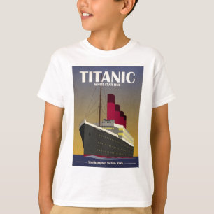 Titanic Ocean Liner Art Deco Print T-Shirt