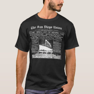 TITANIC Old Newspaper 1912 T-Shirt