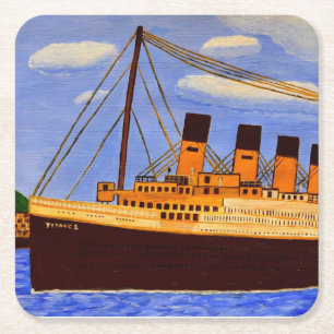 Titanic paper coaster