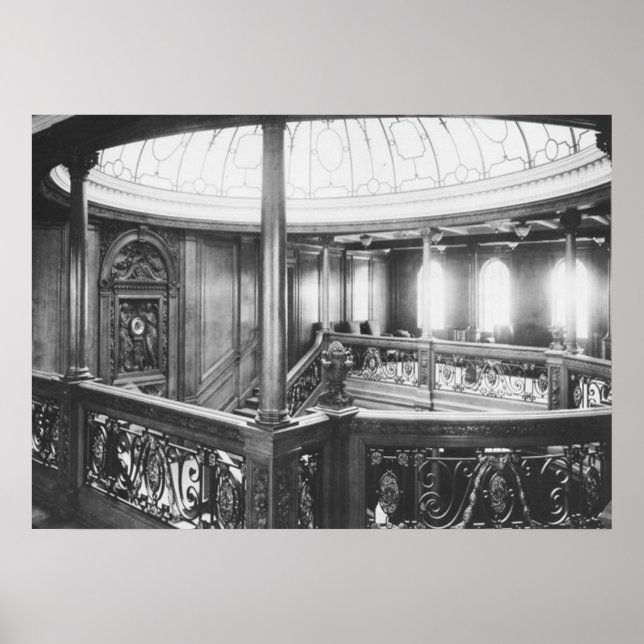 Titanic Photo Grand Staircase, Dome Skylight Poster (Front)
