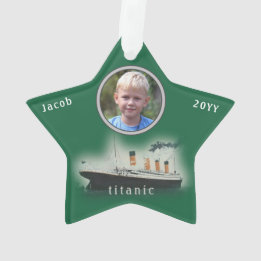 Titanic Porthole Photo Christmas Ornament