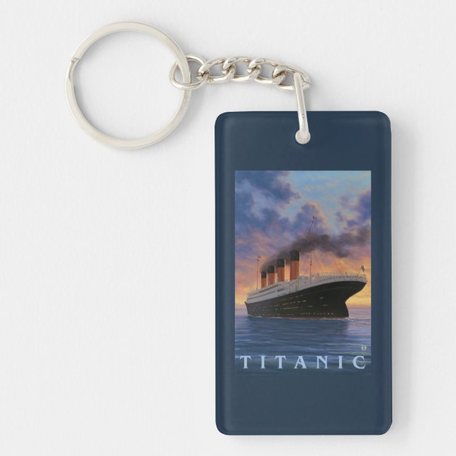 Titanic SceneWhite Star Line Key Ring (Front)