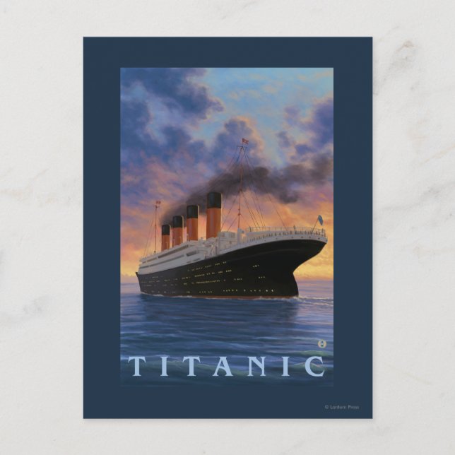 Titanic SceneWhite Star Line Postcard (Front)