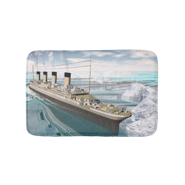 Titanic ship - 3D render Bath Mat (Front)