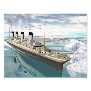 Titanic ship - 3D render Photo Print