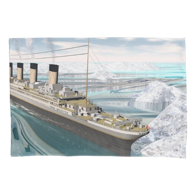 Titanic ship - 3D render Pillowcase (Front)