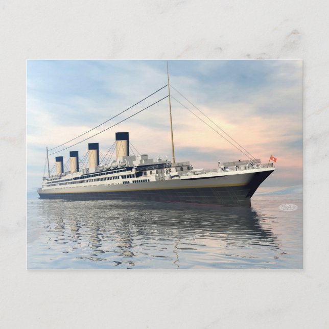 Titanic ship - 3D render Postcard (Front)