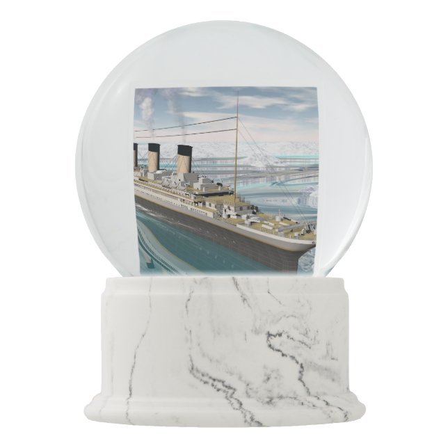 Titanic ship - 3D render Snow Globe (Front)