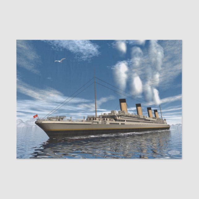 Titanic ship - 3D render Tissue Paper (Front)