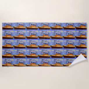 Titanic ship beach towel