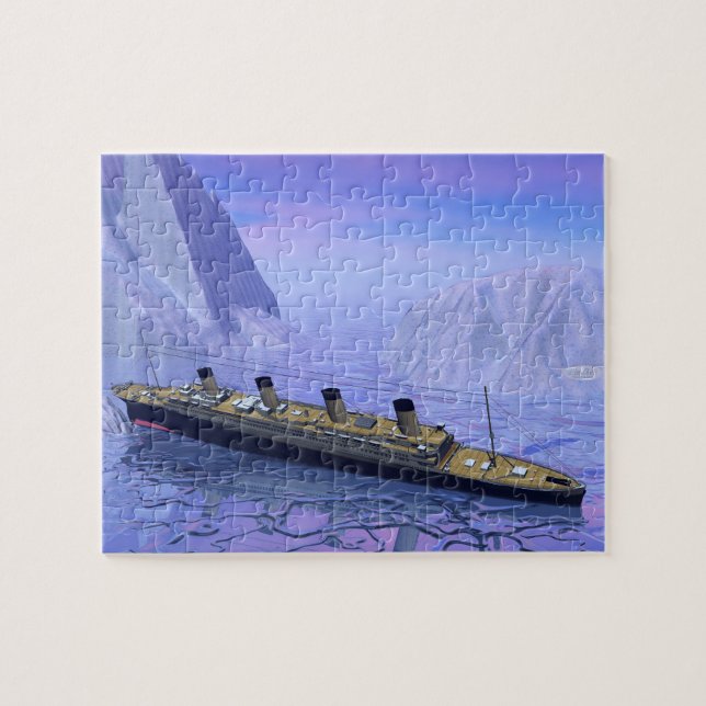 Titanic ship sinking - 3D render Jigsaw Puzzle (Horizontal)