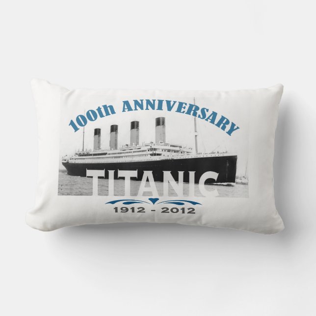 Titanic Sinking 100 Year Anniversary Lumbar Cushion (Front)