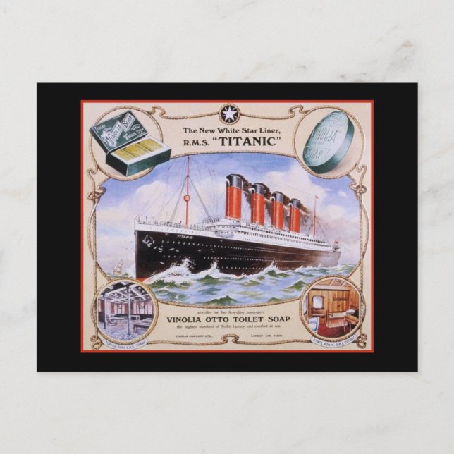 Titanic Soap Label Postcard (Front)