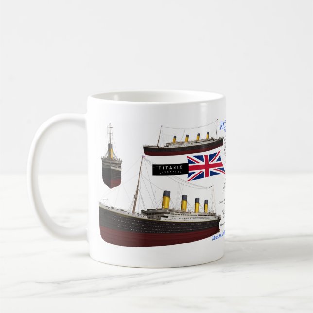Titanic, the most famous ship in the world coffee mug (Left)