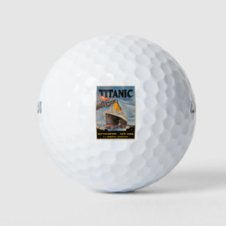 titanic vintage poster golf balls