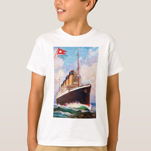 Titanic White Star Line Oil Painting T-Shirt (Front)