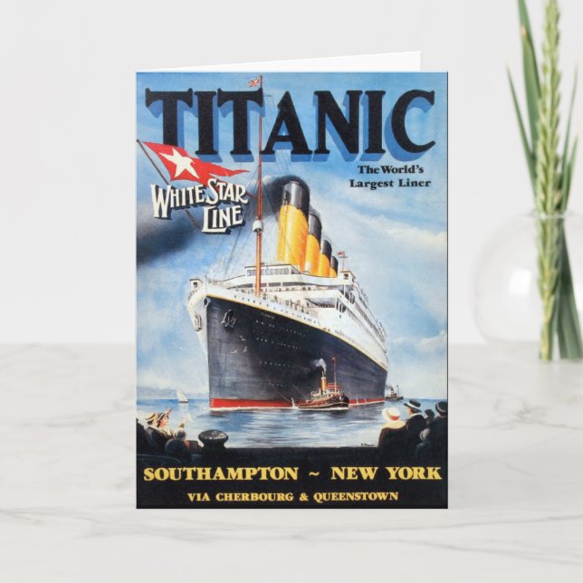 Titanic White Star Line - World's Largest Liner Card (Front)