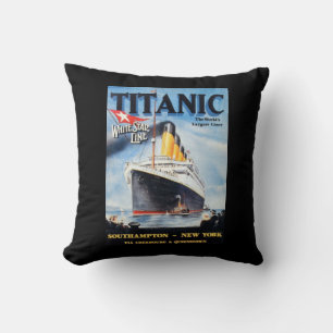 Titanic White Star Line - World's Largest Liner Cushion