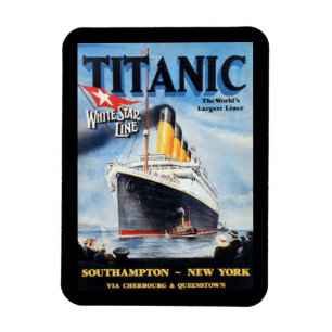 Titanic White Star Line - World's Largest Liner Magnet