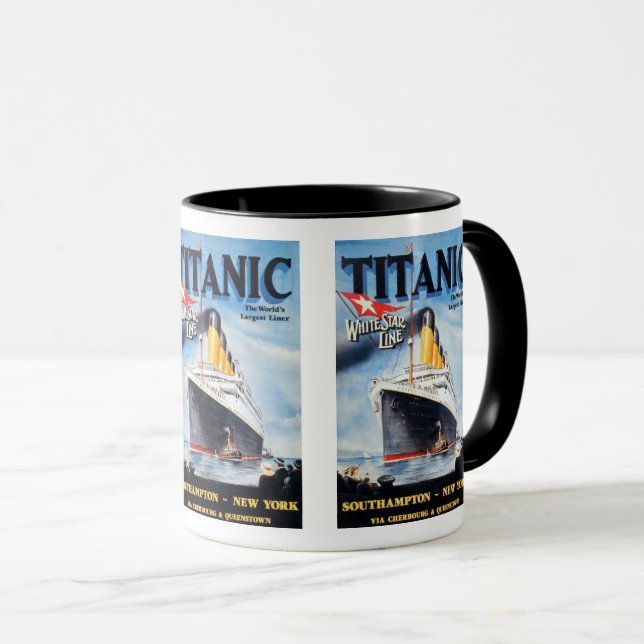 Titanic White Star Line - World's Largest Liner Mug (Front Right)