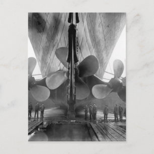 Titanic's propellers postcard