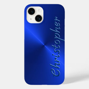 Titanium blue Stainless Steel Metallic Case-Mate iPhone 14 Case