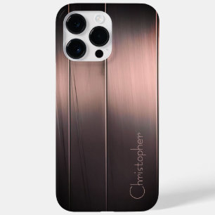 Titanium Bronze Stainless Steel Print Case-Mate iPhone 14 Pro Max Case