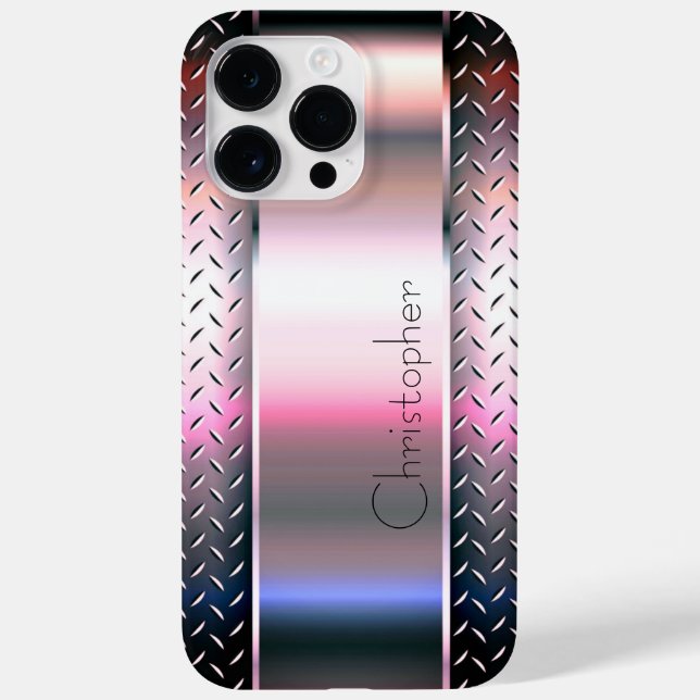 Titanium Bronze Stainless Steel Print Case-Mate iPhone Case (Back)