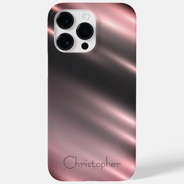 Titanium Bronze Stainless Steel Print Case-Mate iPhone Case (Back)