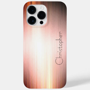 Titanium Bronze Stainless Steel Print Case-Mate iPhone 14 Pro Max Case