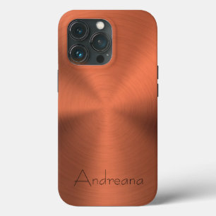 Titanium bronze Stainless Steel Print iPhone 13 Pro Case