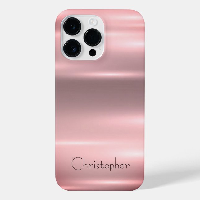 Titanium Bronze Stainless Steel Print iPhone Case (Back)