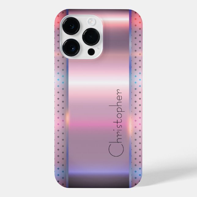 Titanium Bronze Stainless Steel Print iPhone Case (Back)