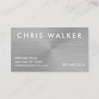 Titanium brushed metal customisable business cards