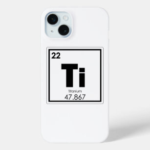 Titanium chemical element symbol chemistry formula iPhone 15 mini case