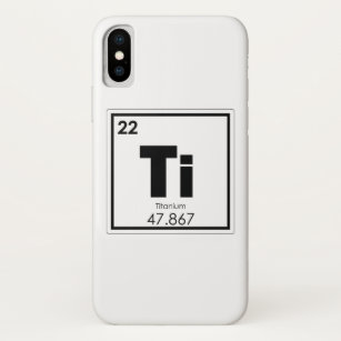Titanium chemical element symbol chemistry formula iPhone x case