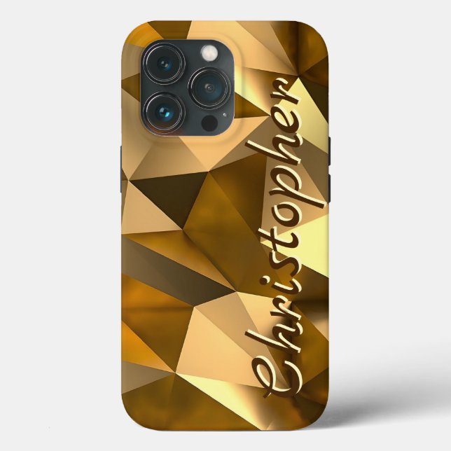 Titanium Gold Shiny Stainless Steel Metal Case-Mate iPhone Case (Back)