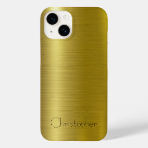 Titanium gold Stainless Steel Metallic Case-Mate iPhone 14 Case