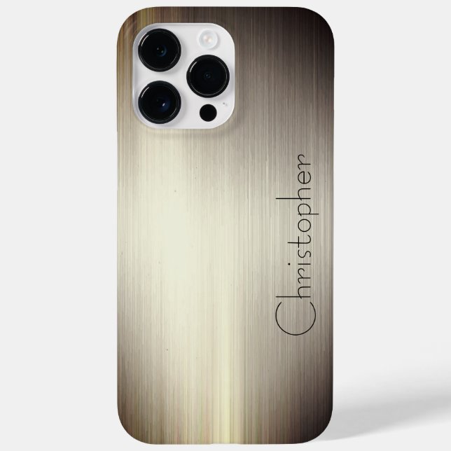 Titanium Gold Stainless Steel Print Case-Mate iPhone Case (Back)