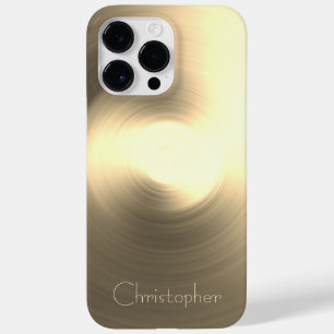 Titanium Gold Stainless Steel Print Case-Mate iPhone 14 Pro Max Case