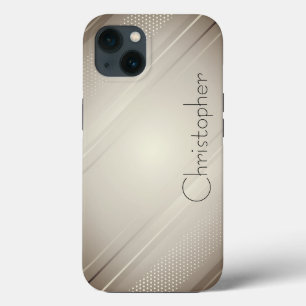 Titanium gold Stainless Steel Print iPhone 13 Case