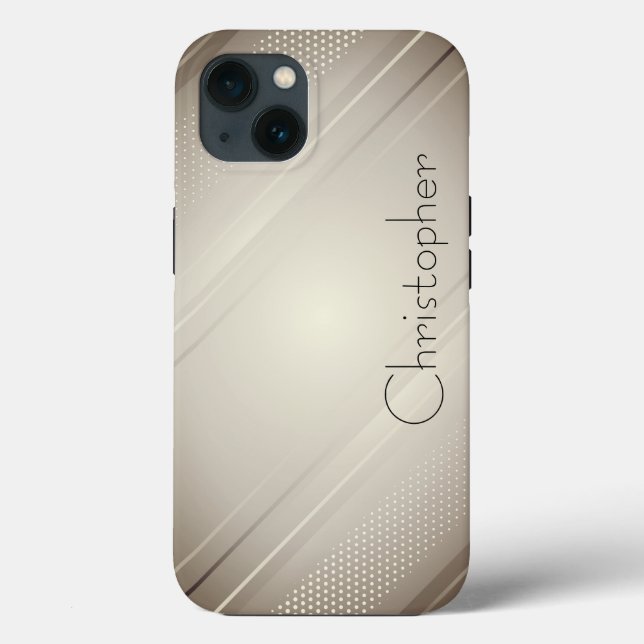 Titanium gold Stainless Steel Print Case-Mate iPhone Case (Back)