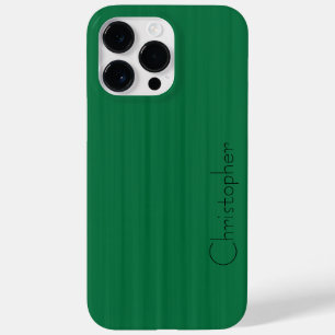 Titanium Green Silver Stainless Steel Print Case-Mate iPhone 14 Pro Max Case